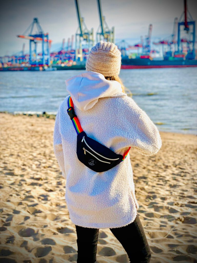 Ankerfreund - Schwarze Bauchtasche